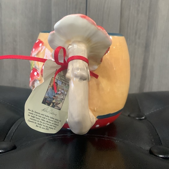 Blue Sky Clayworks Mushroom Red Toadstool Coffee Mug By Heather Goldminc - Picture 9 of 12